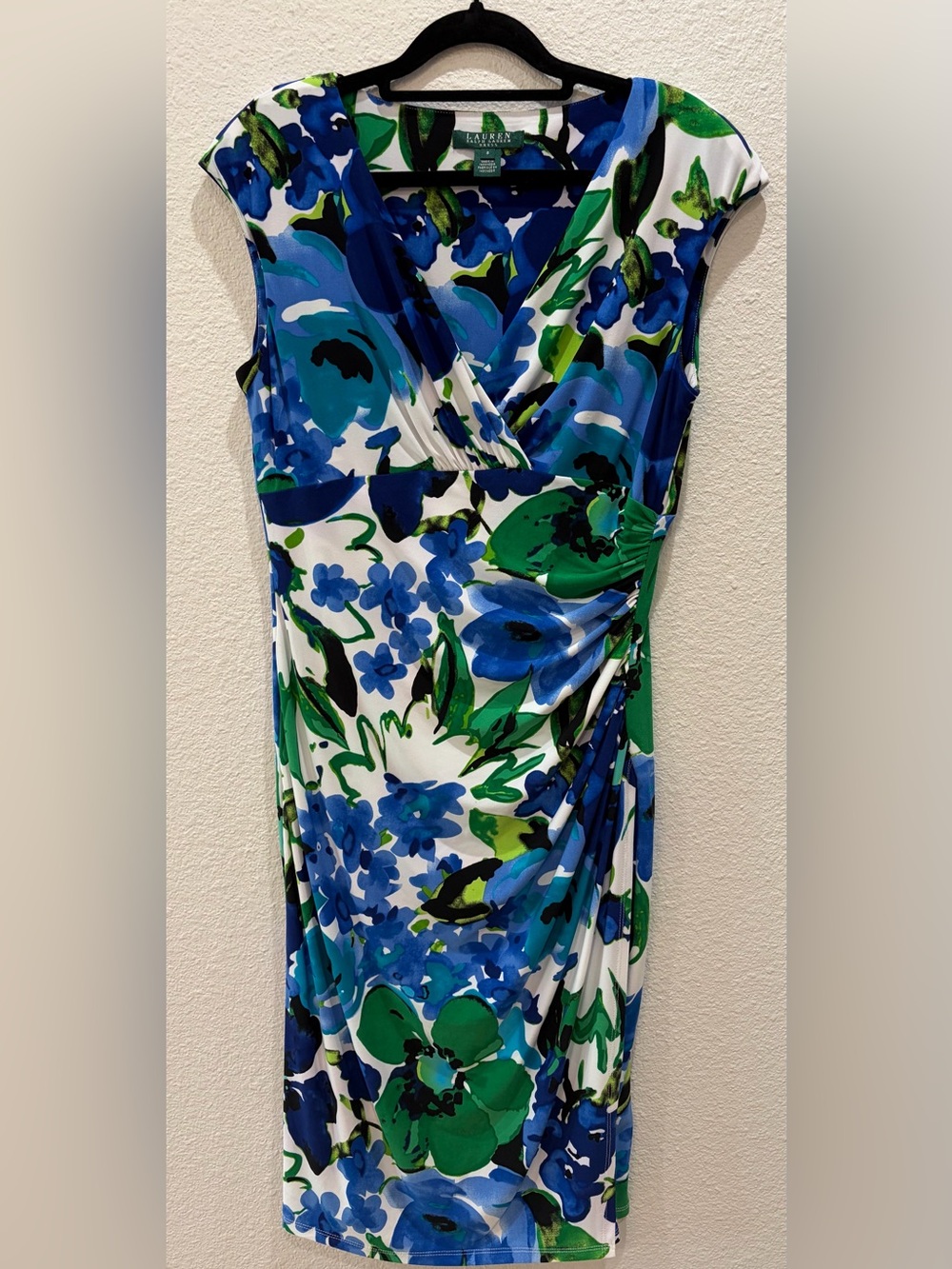 Ralph Lauren Blue, Green & White Floral Dress